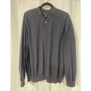 Nike Golf Men's Distressed Black Henley Size Large Vintage Feel